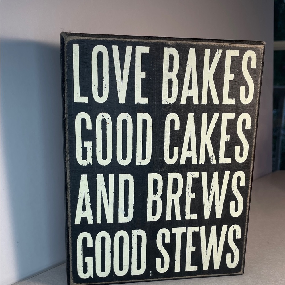 Love Primitive Wooden Kitchen Sign